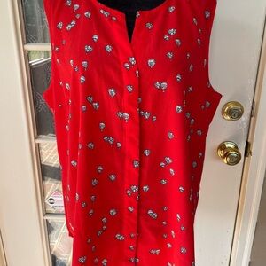 Jasmine & Juliana Red Patterned Garment